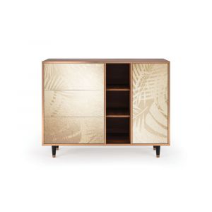 Buffet  sable 3 tiroirs et 1 porte L 125 cm