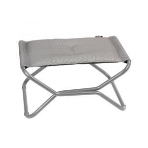 Repose-pieds matelassé pliant en acier gris L51xl66xH35