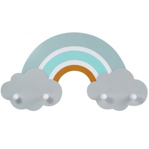 Porte-manteau mural forme arc-en-ciel