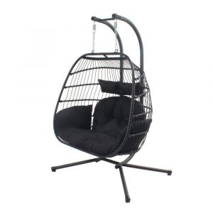 Fauteuil suspendu 2 places noir