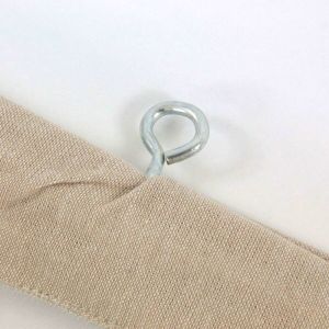 Store voilage effet soie avec du coton et jute &eacute;cru 60x200