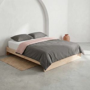 Housse de couette rev&eacute;rsible en 100% coton 150x220 cm + 45x110 cm