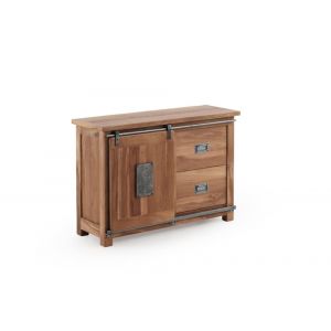 Commode en bois massif d'acacia recycl&eacute;
