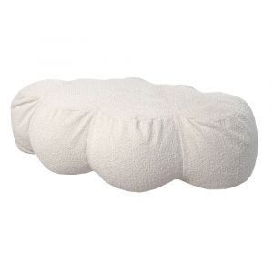 Pouf nuage d&eacute;houssable en laine boucl&eacute;e