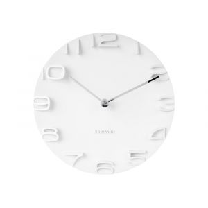 Horloge murale en plastique blanc D42