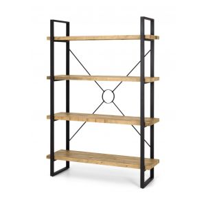 Etagère 4 niveaux en bois recyclé structure métal H178 cm