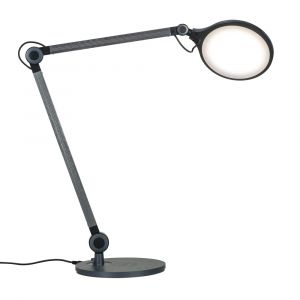 Lampe &agrave; poser en m&eacute;tal gris mat