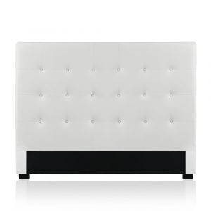 T&ecirc;te de lit capitonn&eacute;e blanc 160cm