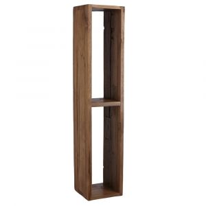 Etag&egrave;re Murale rectangulaire 2 niches en teck recycl&eacute;