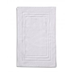 Tapis de bain uni 60x90cm 100% Coton -Blanc