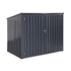 Cache poubelle double gris anthracite,  1,75m&sup2;