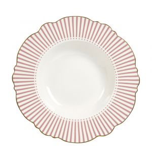 Assiette creuse rose D23cm