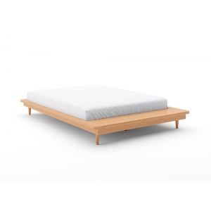 Lit futon 140x190 en bois massif Hêtre + lattes