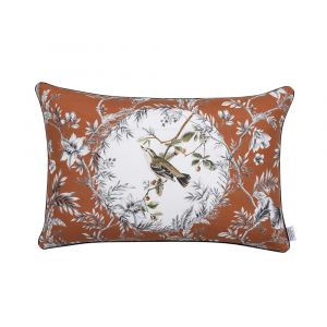Housse de coussin en lin orange 40x60cm