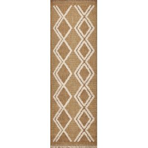 Tapis int&eacute;rieur et ext&eacute;rieur aspect jute scandinave jaune -60x90