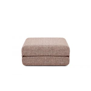 Pouf convertible et modulable 1 place en tweed rouge