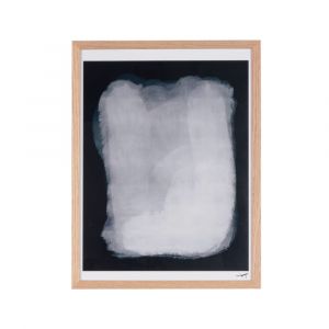 Affiche minimaliste sous verre et cadre en bois de ch&ecirc;ne 30x40