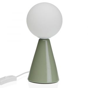 Lampe &agrave; poser en c&eacute;ramique verte 10x10x22.5cm