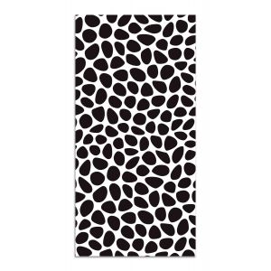 Tapis vinyle motif pav&eacute;e noir 140x200cm