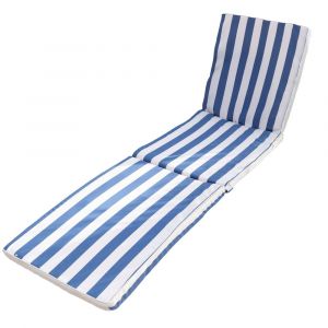 Matelas de sol en polyester bleu 60x190cm