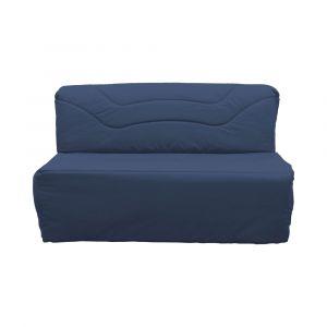 Housse de BZ en coton recycl&eacute; Bleu Min&eacute;ral-160 x 200 cm