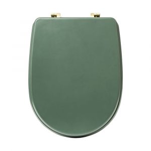 Abattant wc style chic bois vert fonc&eacute; 49 x 36