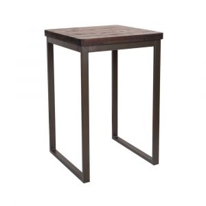 Mange debout 70 cm acier/bois massif foncé