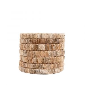 Panier Feuille de bananier Marron 37x37x31cm