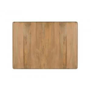 Tête de lit en bois de manguier avec bords demi-ronds