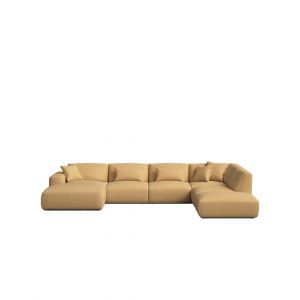 Canapé d'angle droit moutarde 405 x 288 cm