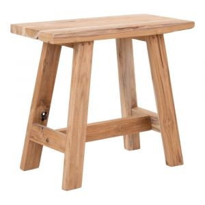Table d'appoint en teck recycl&eacute; TYRON bois (teck) naturel