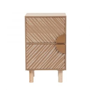Petit meuble de rangement 2 tiroirs sculptés