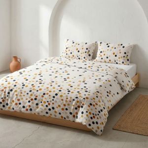 Housse de couette 100% coton terracotta 150x220 cm + 45x110 cm