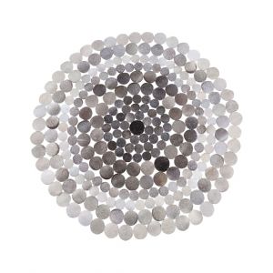 Tapis rond en cuir v&eacute;ritable D140cm