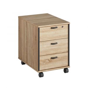 Caisson 3 tiroirs effet bois clair