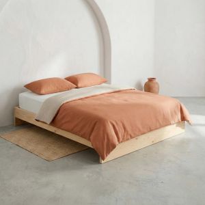 Housse de couette rev&eacute;rsible en 100% coton 150x220 cm + 45x110 cm