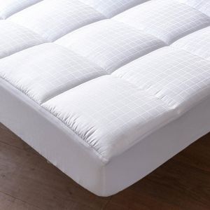 Surmatelas confort en coton blanc 90x190cm