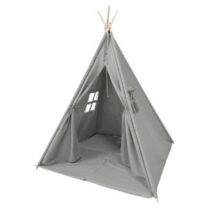 Tipi tente pour enfants en coton, gris, 120x120 cm