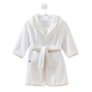 Peignoir enfant blanc & lin (4-6ans)