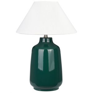 Lampe &agrave; poser c&eacute;ramique vert fonc&eacute;