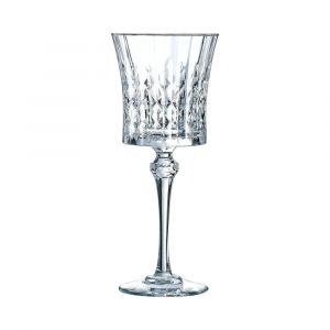 6 verres &agrave; vin rouge et blanc 27cl Lady Diamond - Cristal d'Arques -