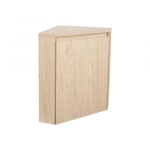 Meuble lave-mains d'angle d&eacute;cor ch&ecirc;ne