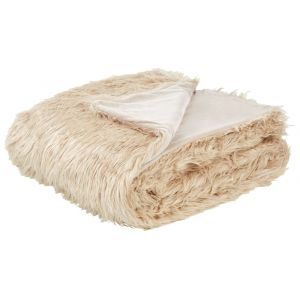 Plaid en acrylique marron 220x200cm