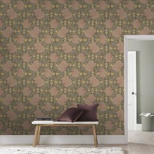 Papier peint fleur Vayen rose 1005x52cm