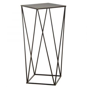 Sellette design en m&eacute;tal noir 60 x 60 x 80 cm