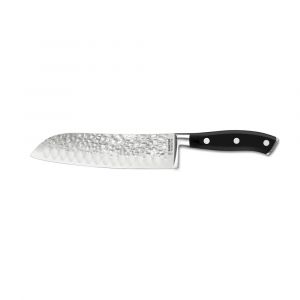 Couteau santoku 18 cm martel&eacute; avec protection de lame