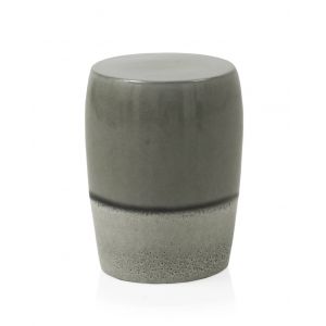 Tabouret en c&eacute;ramique taupe