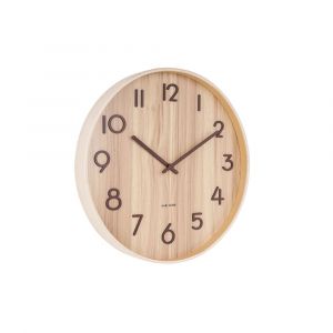Horloge murale ronde en bois &oslash;40cm - Bois clair