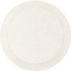 Tapis Rond en laine tuft&eacute; main Cr&egrave;me - 200cm