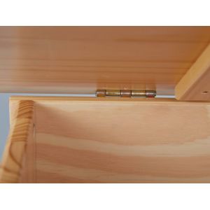 Coffre en bois naturel 89x53 cm